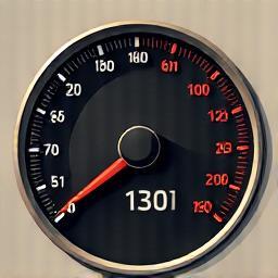 Speedometer showing Austrian autobahn speed limits